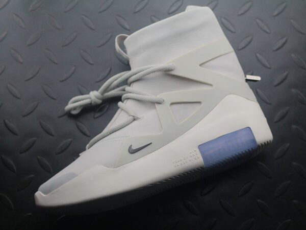Fear of God x N Fear of God 1 High Street Air Cushion High Top Sports Basketball Shoes "Leather Milk Gray" AR4237-002 - Image 4