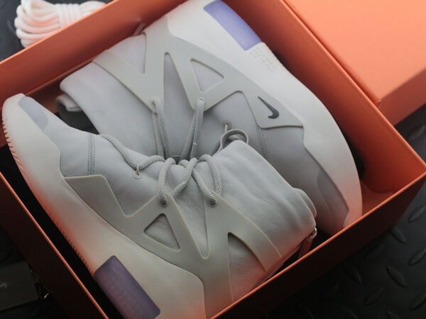 Fear of God x N Fear of God 1 High Street Air Cushion High Top Sports Basketball Shoes "Leather Milk Gray" AR4237-002 - Image 2