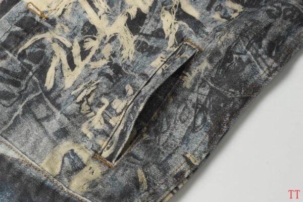 Optical illusion erosion destruction graffiti 3D printing baggy loose tear graffiti printing set M-XXL14 - Image 13