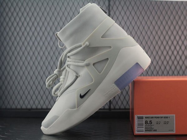 Fear of God x N Fear of God 1 High Street Air Cushion High Top Sports Basketball Shoes "Leather Milk Gray" AR4237-002