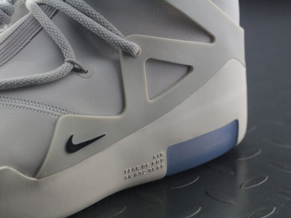 Fear of God x N Fear of God 1 High Street Air Cushion High Top Sports Basketball Shoes "Leather Milk Gray" AR4237-002 - Image 11
